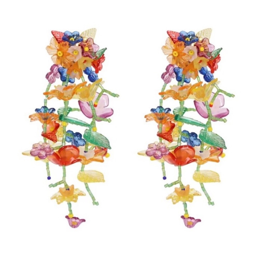 Zara Cascading Flower Drop Earrings